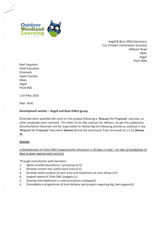 Argyll OWL 2016.17 Development Contract