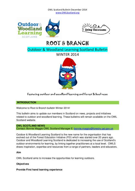 OWL Scotland Winter 2014 Bulletin
