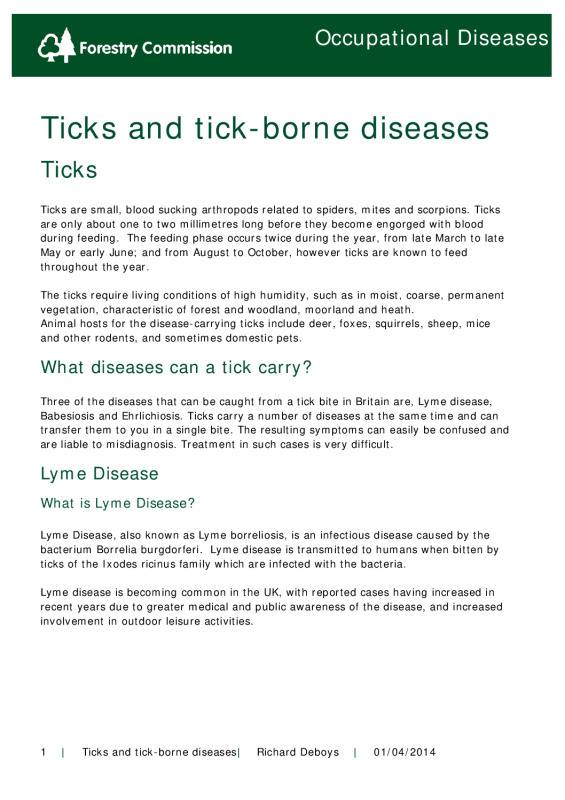 Ticks and tick-borne diseases
