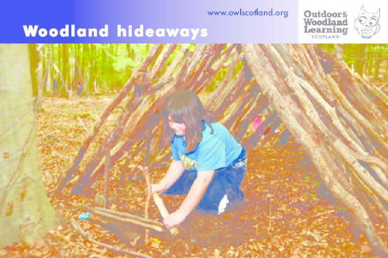 Woodland Learning Activity Postcards – Hideaways and Dens
